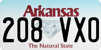 AR license plate 208VXO