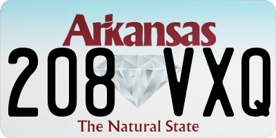 AR license plate 208VXQ