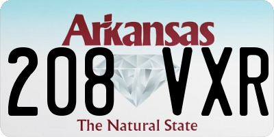 AR license plate 208VXR