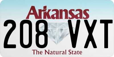 AR license plate 208VXT
