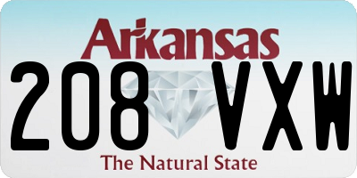 AR license plate 208VXW
