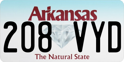AR license plate 208VYD