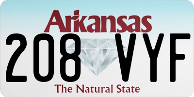 AR license plate 208VYF