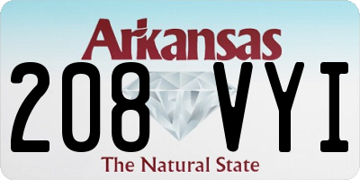 AR license plate 208VYI