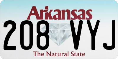 AR license plate 208VYJ