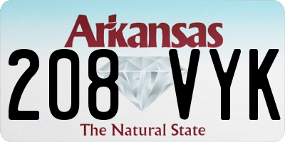 AR license plate 208VYK
