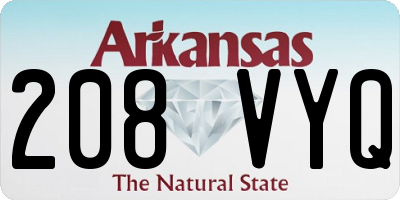 AR license plate 208VYQ