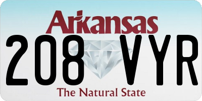 AR license plate 208VYR