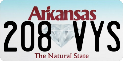 AR license plate 208VYS