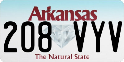 AR license plate 208VYV
