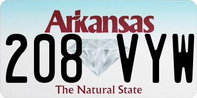 AR license plate 208VYW