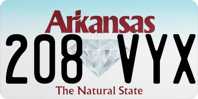 AR license plate 208VYX