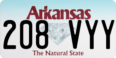 AR license plate 208VYY