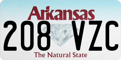 AR license plate 208VZC