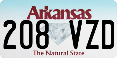 AR license plate 208VZD
