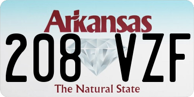 AR license plate 208VZF
