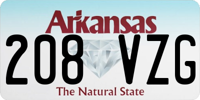 AR license plate 208VZG