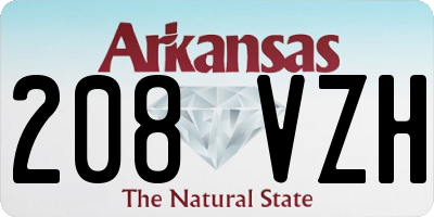 AR license plate 208VZH