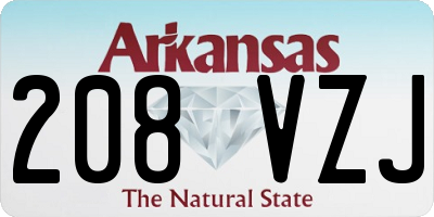 AR license plate 208VZJ