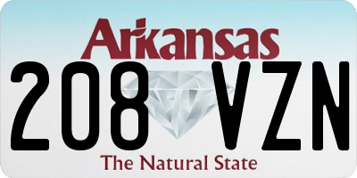 AR license plate 208VZN