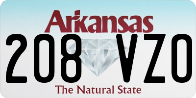 AR license plate 208VZO