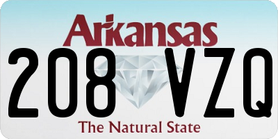 AR license plate 208VZQ