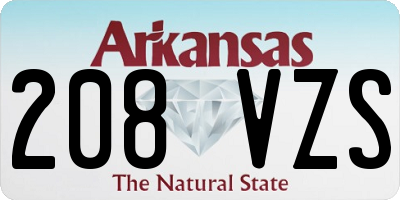 AR license plate 208VZS