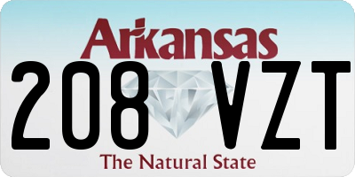 AR license plate 208VZT