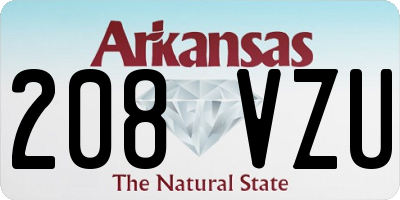 AR license plate 208VZU