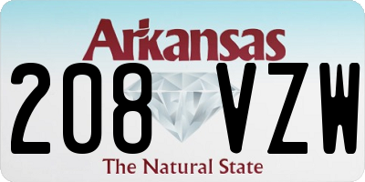 AR license plate 208VZW