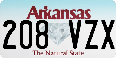 AR license plate 208VZX