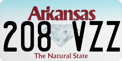 AR license plate 208VZZ