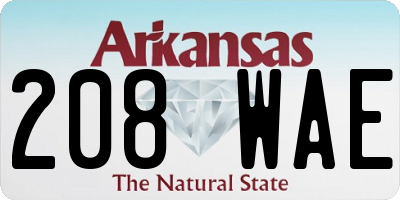 AR license plate 208WAE