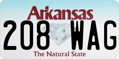 AR license plate 208WAG