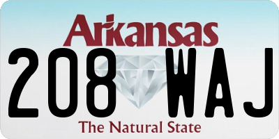 AR license plate 208WAJ