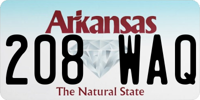 AR license plate 208WAQ