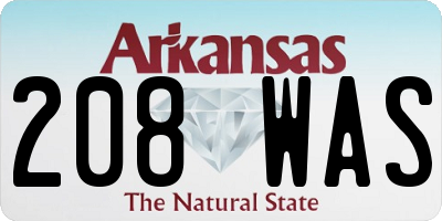 AR license plate 208WAS