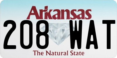 AR license plate 208WAT