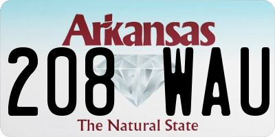 AR license plate 208WAU