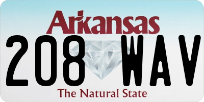 AR license plate 208WAV