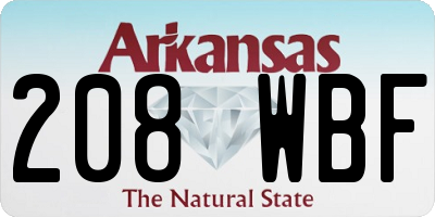 AR license plate 208WBF