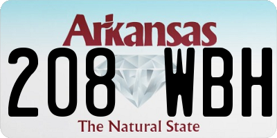 AR license plate 208WBH