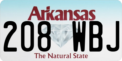 AR license plate 208WBJ