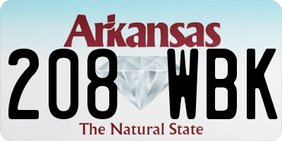 AR license plate 208WBK