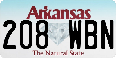 AR license plate 208WBN