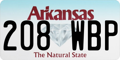 AR license plate 208WBP