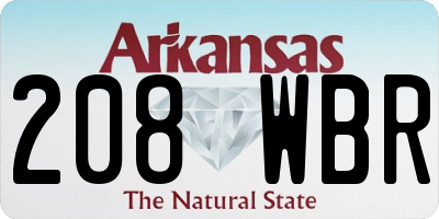 AR license plate 208WBR