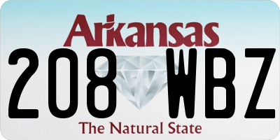 AR license plate 208WBZ