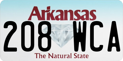 AR license plate 208WCA