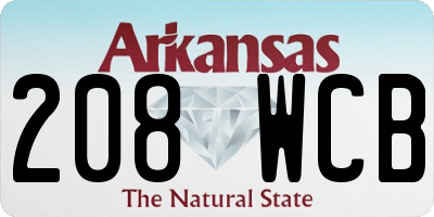 AR license plate 208WCB